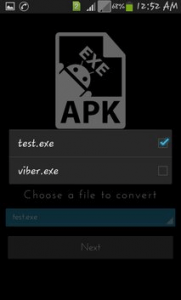 exe to apk converter only wrong